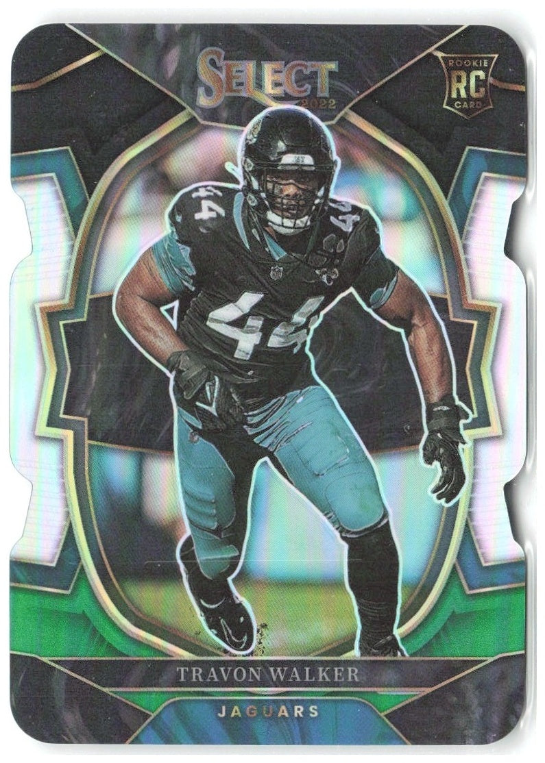 Travon Walker Select Black and Green Prizm Die Cut 42 2022 Jacksonville Jaguars