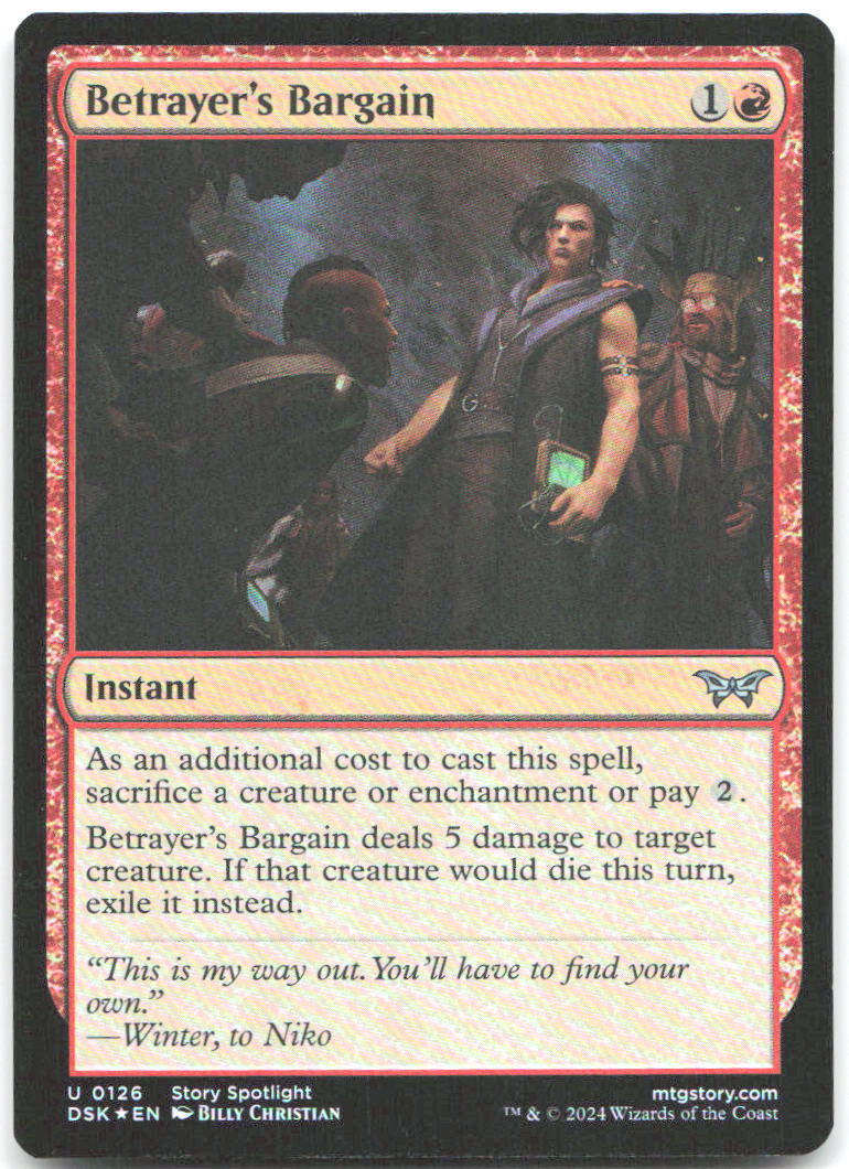 Betrayer's Bargain Foil U Duskmourn House of Horror 126 NM Billy Christian