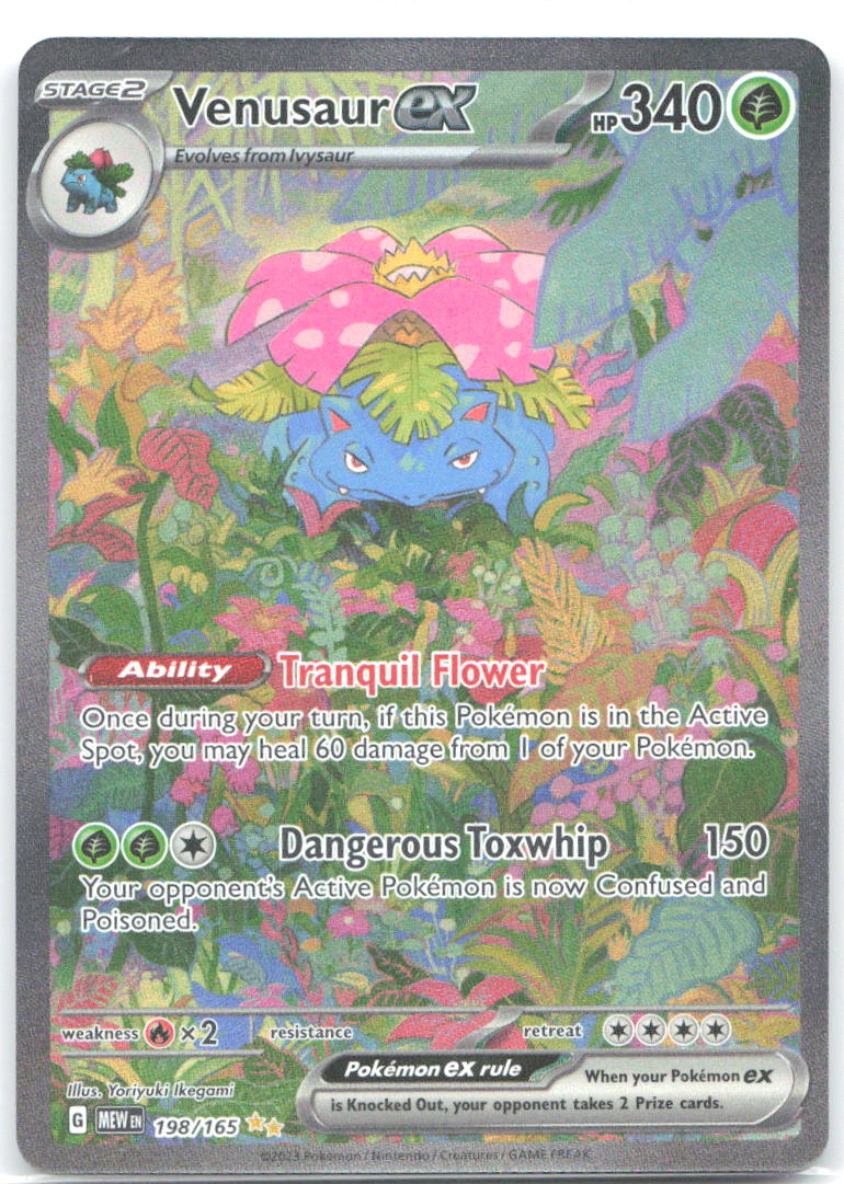Venusaur ex Holo Special Illustration Rare SV Scarlet & Violet 151 198/165 NM