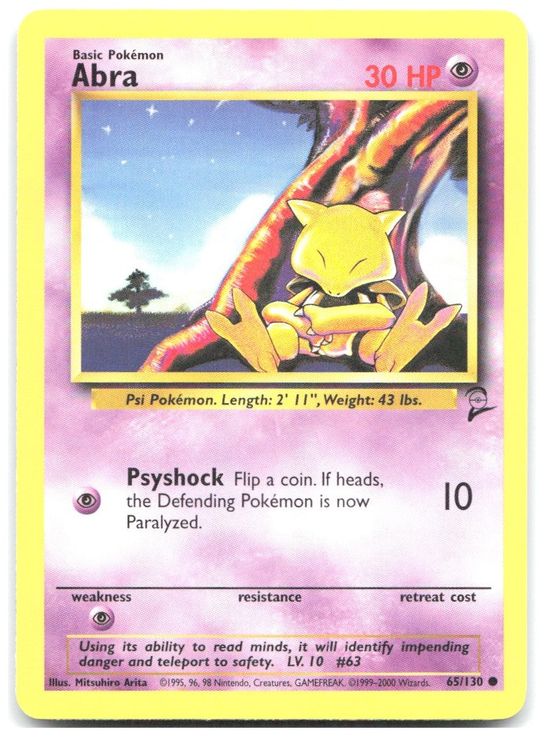 Abra Common Base Set 2 065/130 NM Mitsuhiro Arita