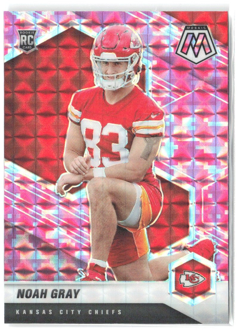 Noah Gray Panini Mosaic - Prizm Camo Pink 387 2021 Kansas City Chiefs