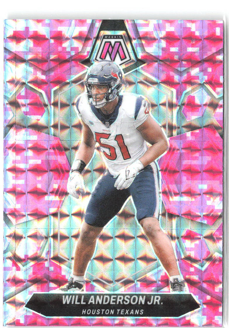 Will Anderson Jr. Panini Mosaic - Mosaic Camo Pink 90 2024 Houston Texans