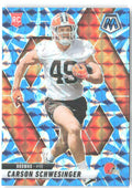 Carson Schwesinger Panini Mosaic Mosaic Reactive Blue 371 2025 Cleveland Browns
