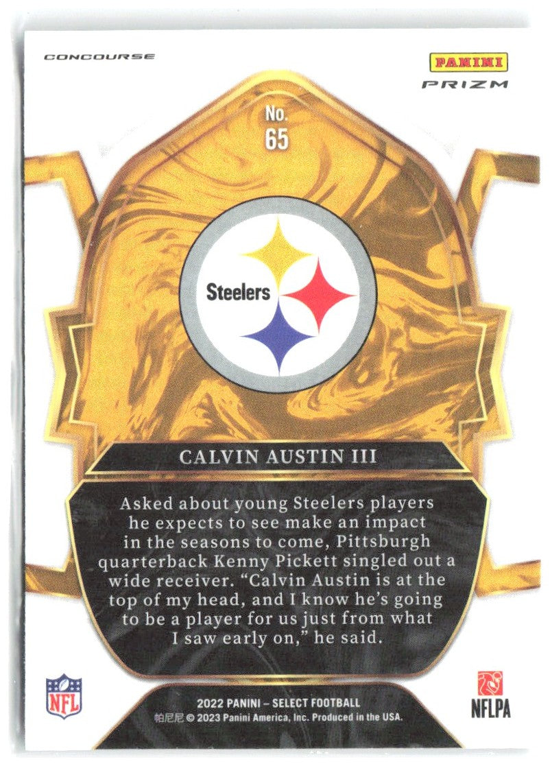 Calvin Austin III Panini Select 65 2022 Pittsburgh Steelers RC