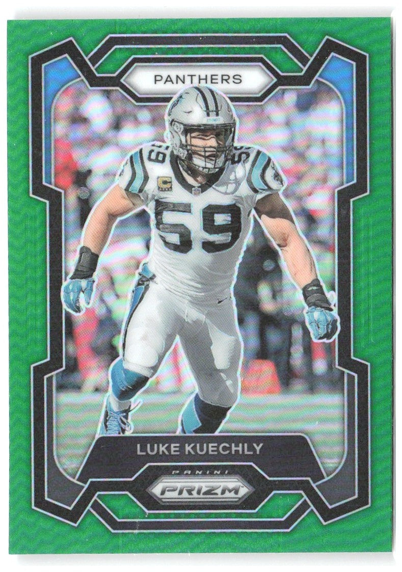Luke Kuechly Panini Prizm - Green 43 2023 Carolina Panthers