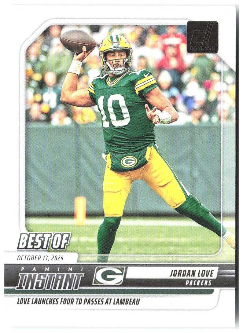 Jordan Love Donruss - Best of Instant INS-JLE 2025 Green Bay Packers