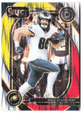 Dallas Goedert Select - Red & Yellow Prizm Shock 241 2024 Philadelphia Eagles