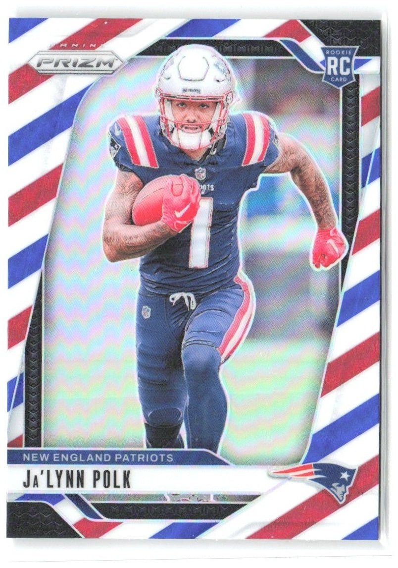 Ja'Lynn Polk Panini Prizm - Red White and Blue 339 2024 New England Patriots