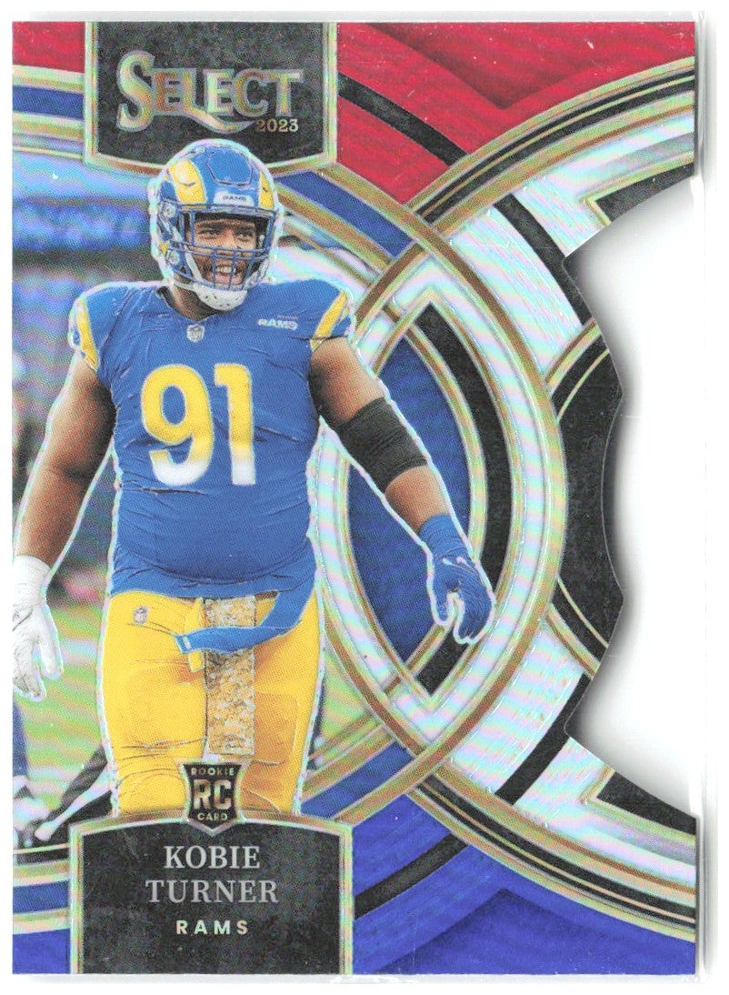 Kobie Turner Select - Red and Blue Prizms Die Cuts 131 2023 Los Angeles Rams