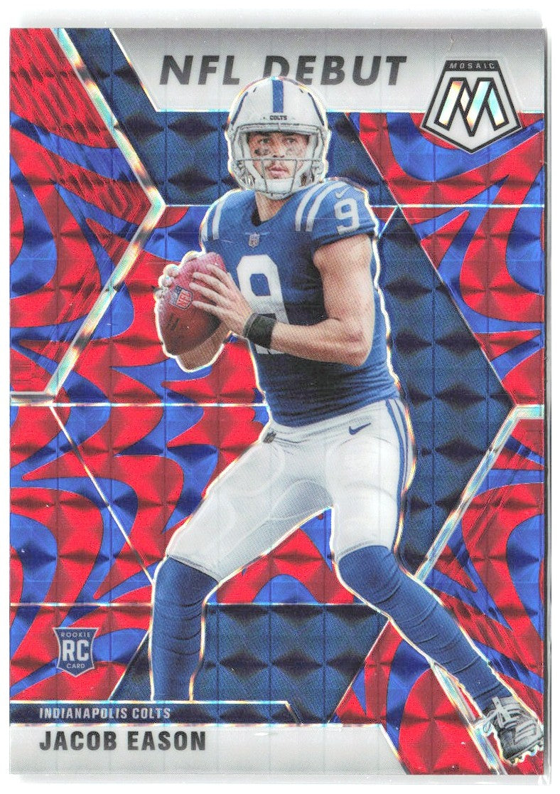 Jacob Eason Panini Mosaic - Prizm Reactive Blue 280 2020 Indianapolis Colts