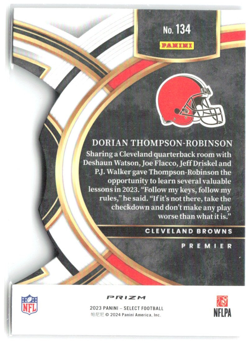 Dorian Thompson-Robinson Select - Black and Red Prizms Die Cuts 134 2023 Browns
