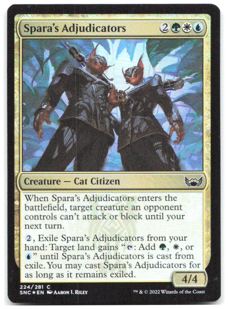 Spara's Adjudicators Foil C Streets of New Capenna 224 NM Aaron J. Riley