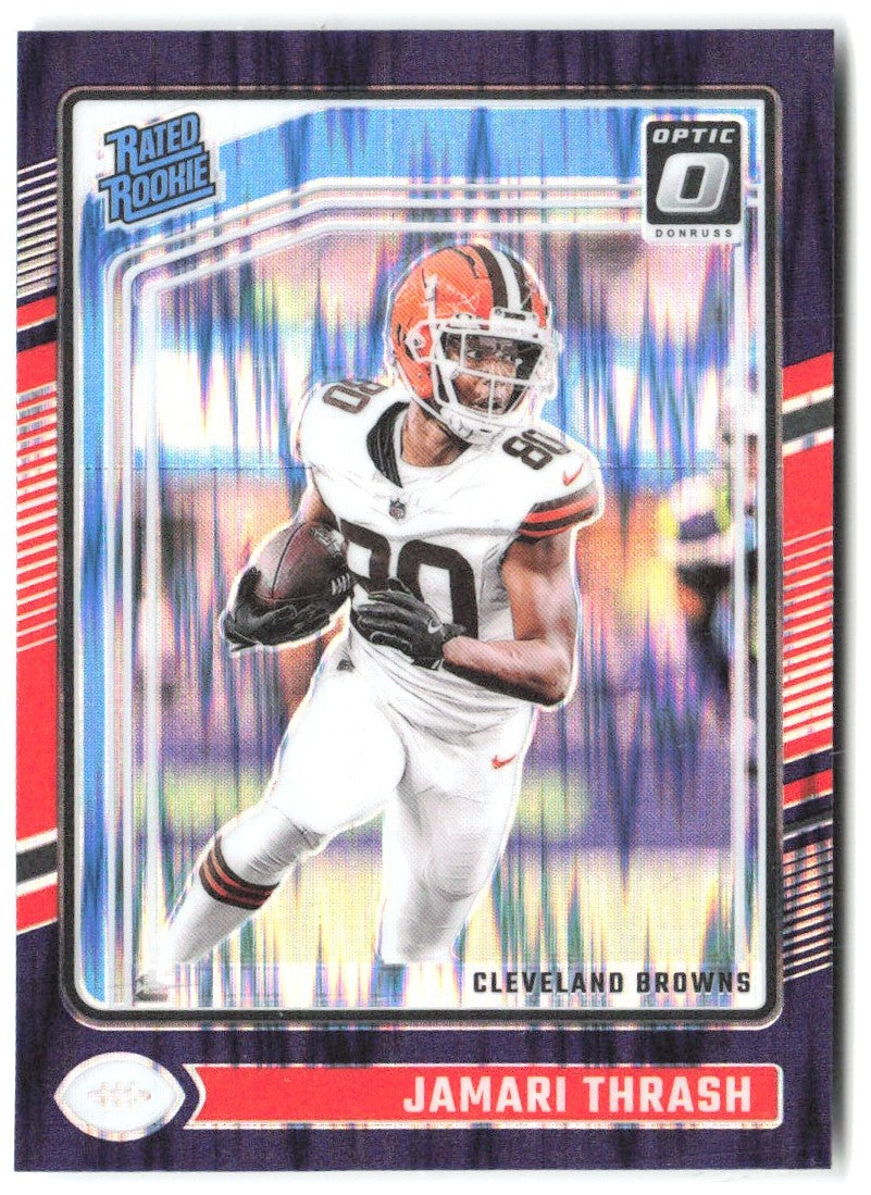 Jamari Thrash Donruss Optic - Purple Shock 241 2024 Cleveland Browns