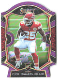Clyde Edwards-Helaire Select - Purple Prizm Die Cut 54 2020 Kansas City Chiefs