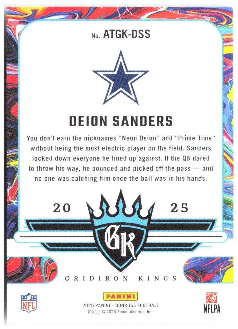 Deion Sanders Donruss - All-Time Gridiron Kings ATGK-DSS 2025 Dallas Cowboys