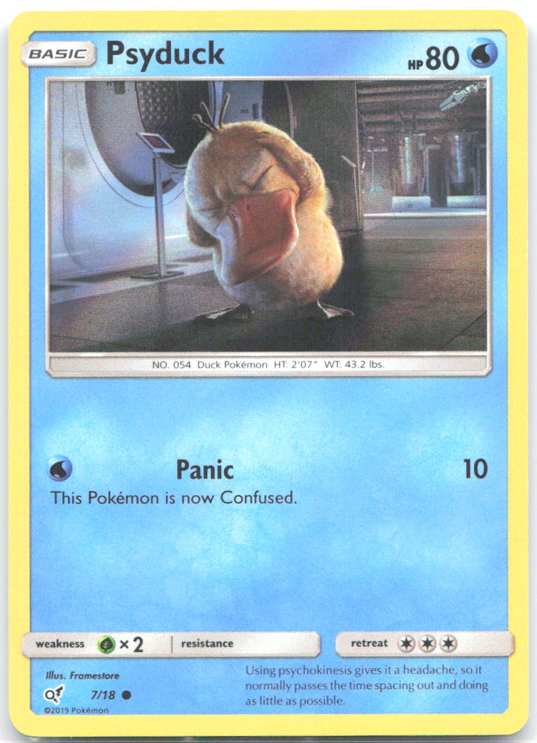 Psyduck Holo Common Holo Common Detective Pikachu 7/18 NM Framestore