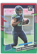 Zach Charbonnet Donruss - Optic Rated Rookie Red & Green Prizm 392 2023 Seahawks