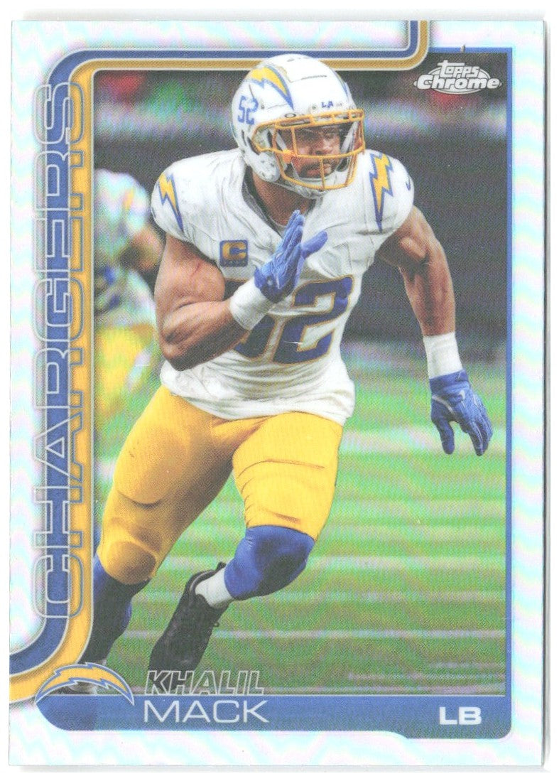 Khalil Mack Topps Chrome - Refractor 160 2025 Los Angeles Chargers