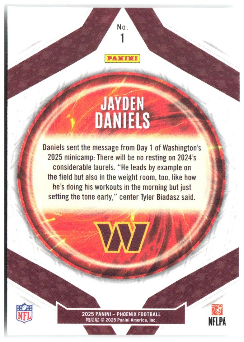 Jayden Daniels Panini Phoenix - Paragon 1 2025 Washington Commanders