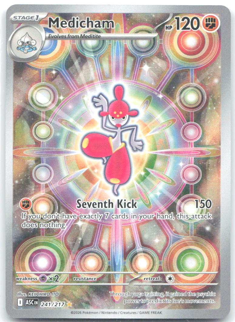 Medicham Holo Illustration Rare ME: Ascended Heroes 241/217 NM GIDORA