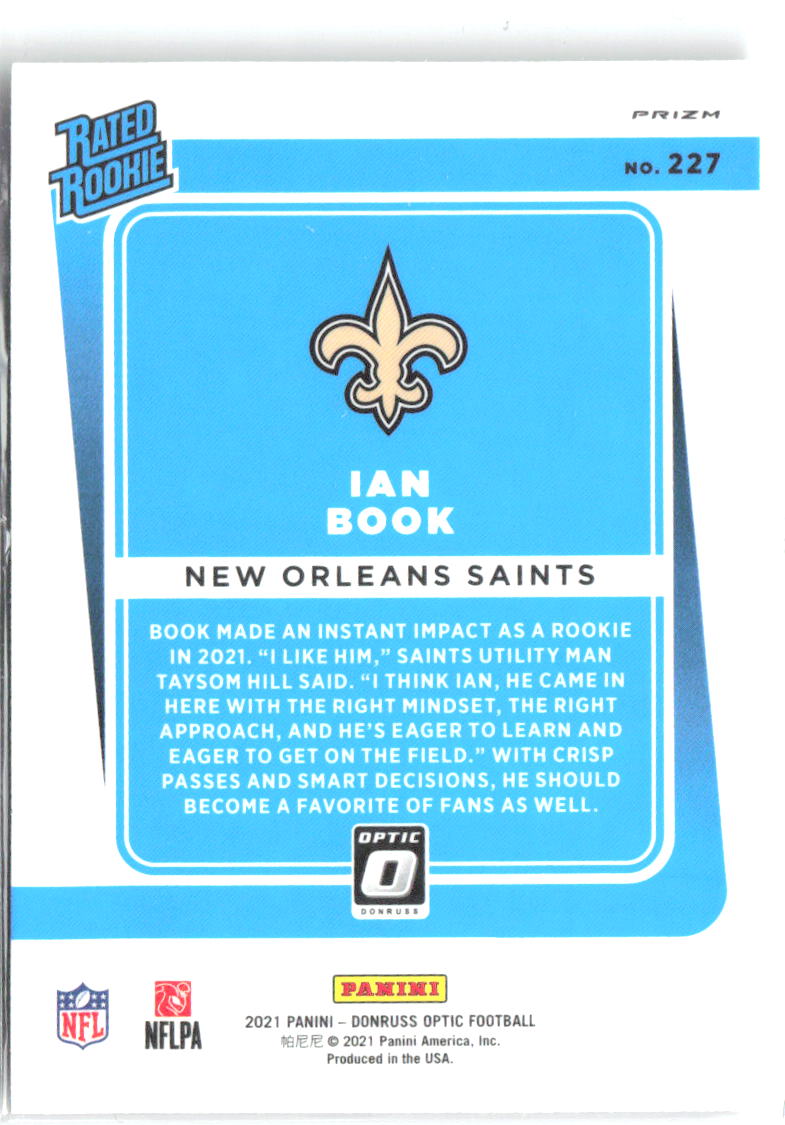 Ian Book Donruss Optic - Bronze 227 2021 New Orleans Saints