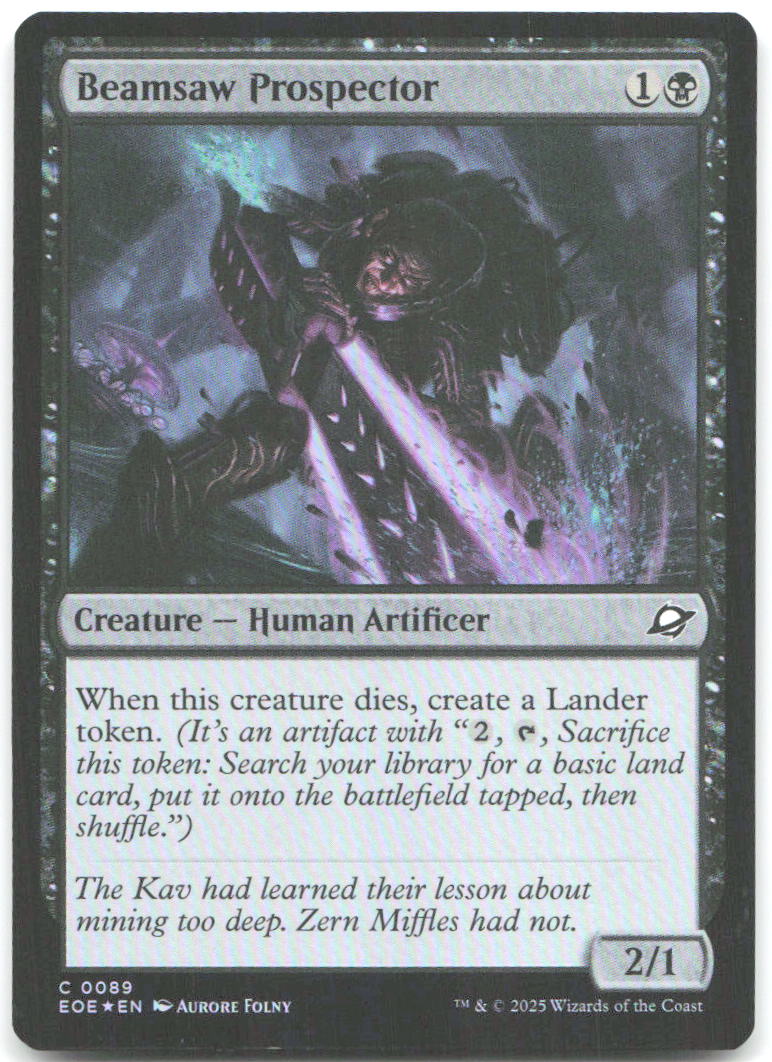 Beamsaw Prospector Foil C Edge of Eternities 89 NM Aurore Folny