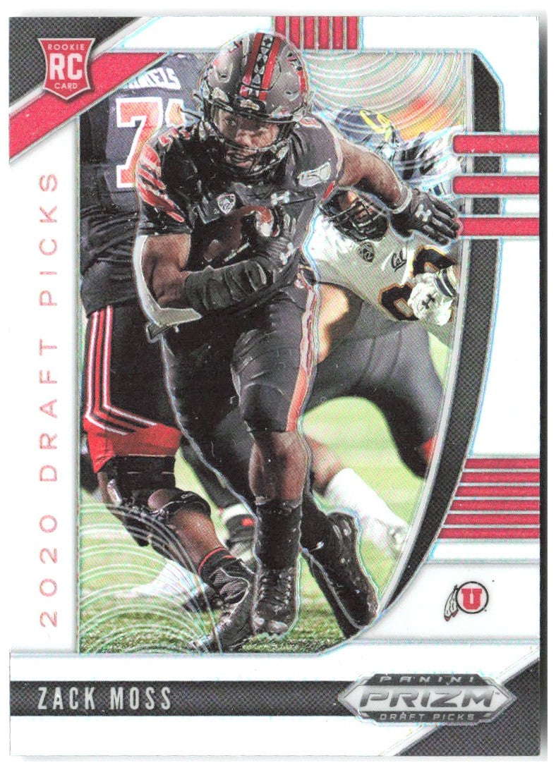 Zack Moss Panini Prizm Draft Picks - Prizms Silver 139 2020 Utah Utes