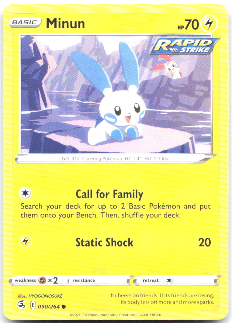 Minun Common SWSH08 Fusion Strike 090/264 NM HYOGONOSUKE