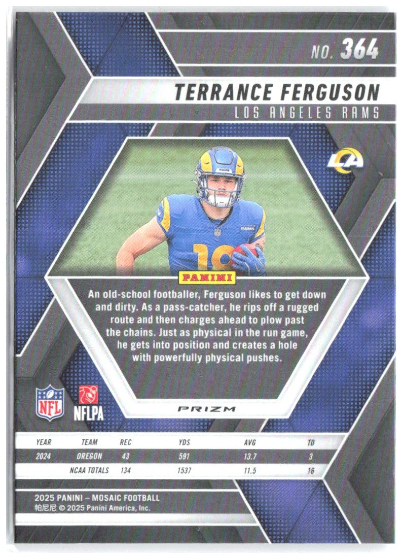 Terrance Ferguson Panini Mosaic - Mosaic Camo Pink 364 2025 Los Angeles Rams