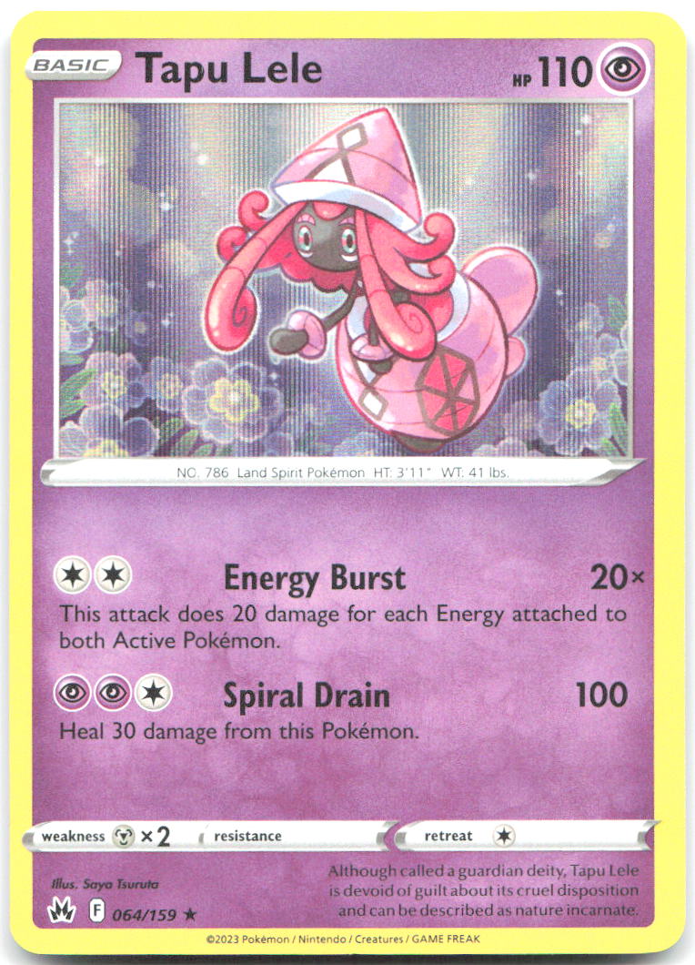 Tapu Lele Holo Rare SWSH: Crown Zenith 064/159 NM Saya Tsuruta