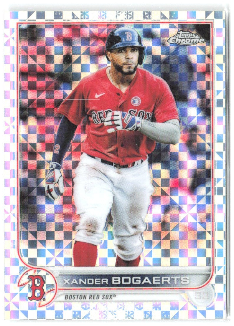 Xander Bogaerts Topps Chrome - X-Fractor 55 2022 Boston Red Sox