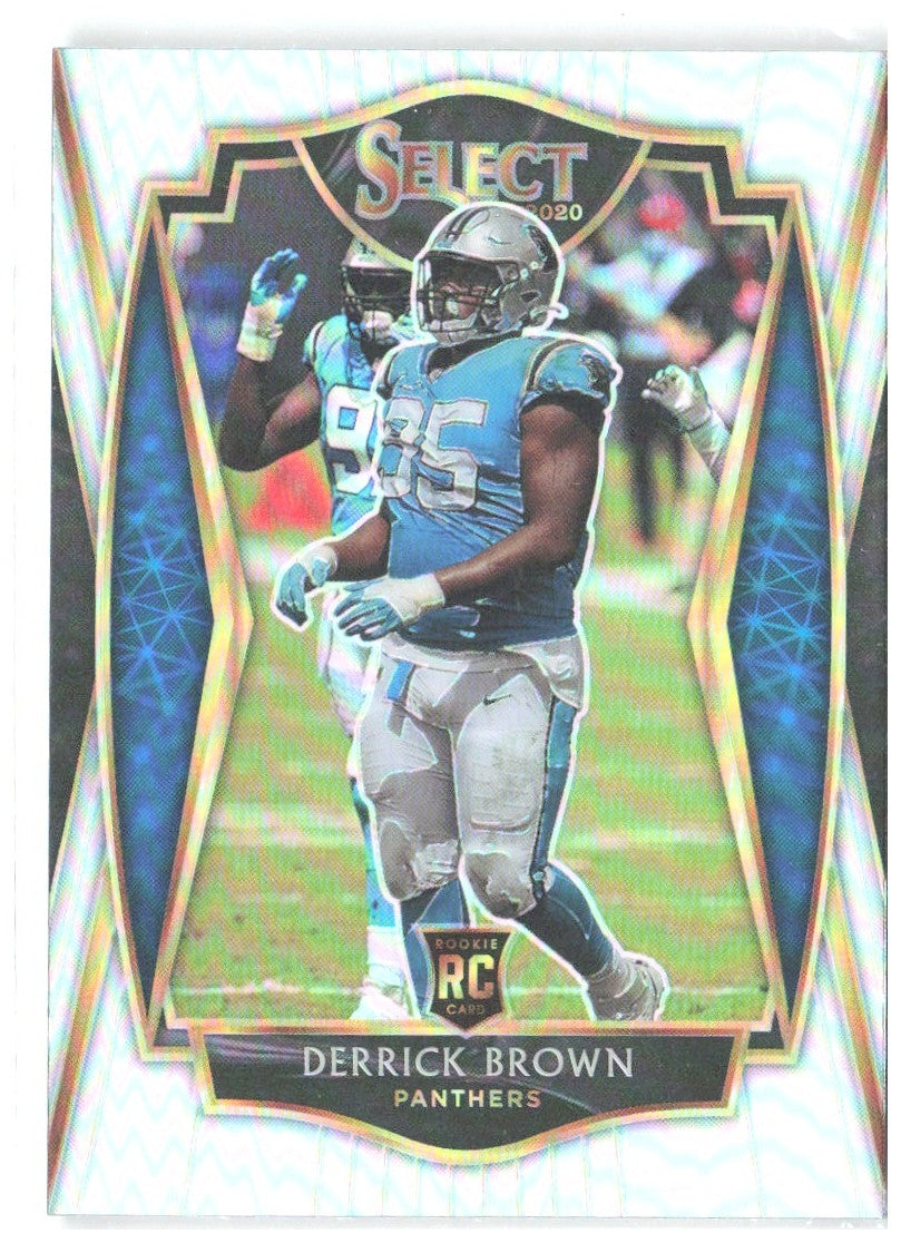 Derrick Brown Panini Select - Silver Prizm 187 2020 Carolina Panthers