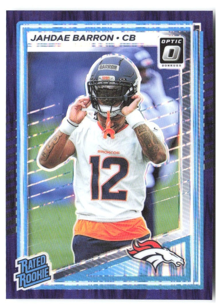 Jahdae Barron Donruss Optic - Purple Shock 207 2025 Denver Broncos