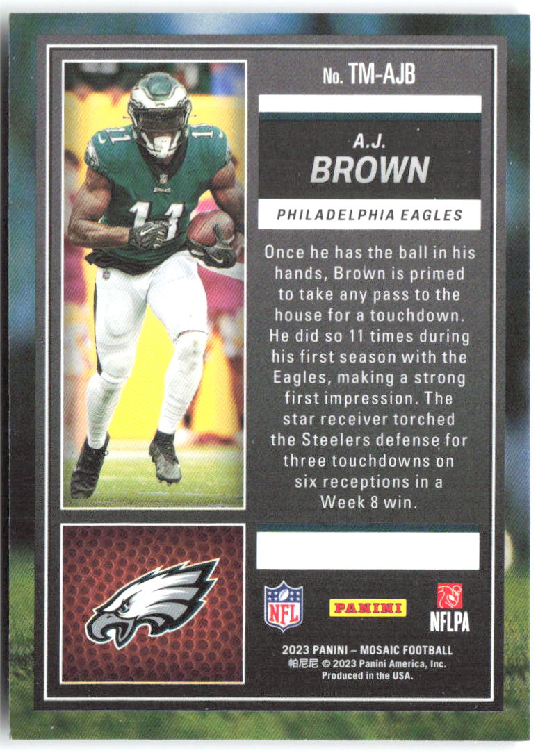 A.J. Brown Panini Mosaic - Touchdown Masters TM-AJB 2023 Philadelphia Eagles