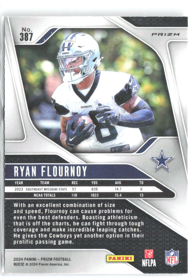 Ryan Flournoy Panini Prizm - Silver 387 2024 Dallas Cowboys