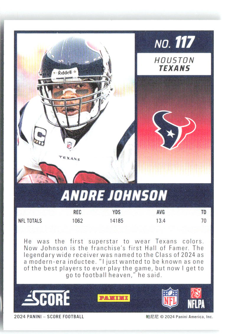 Andre Johnson Score - Green 117 2024 Houston Texans
