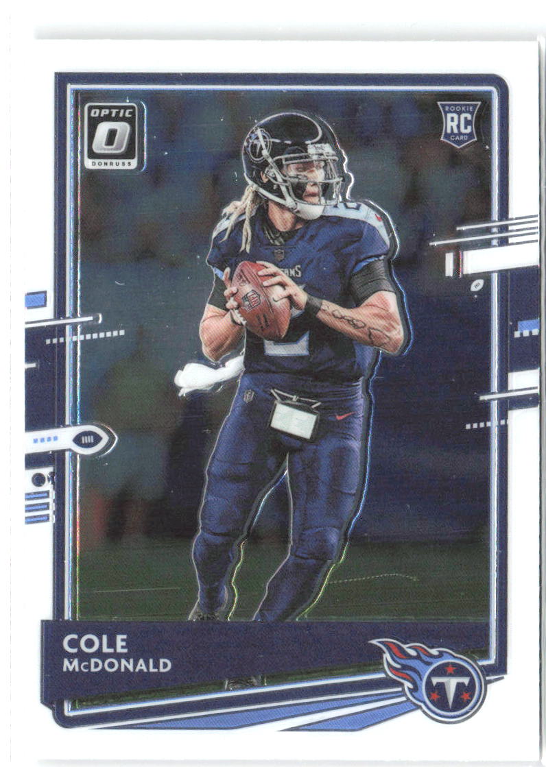 Cole McDonald Donruss Optic 148 2020 Tennessee Titans RC