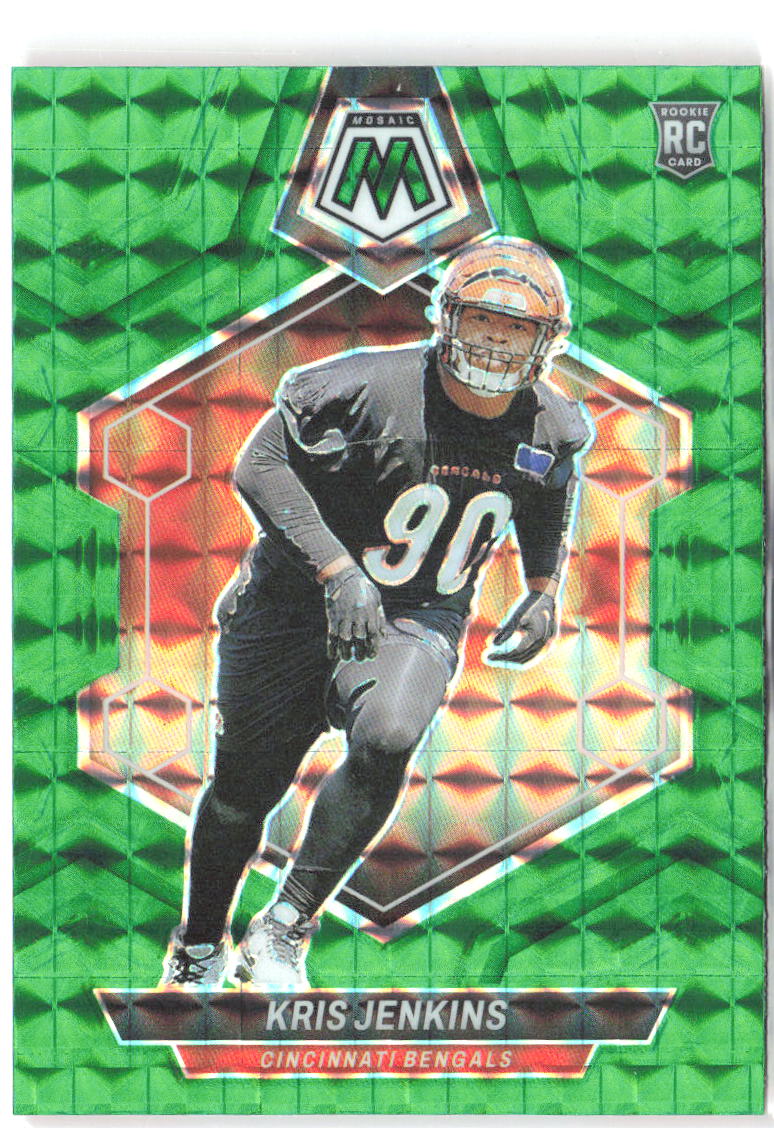 Kris Jenkins Panini Mosaic - Mosaic Green 348 2024 Cincinnati Bengals