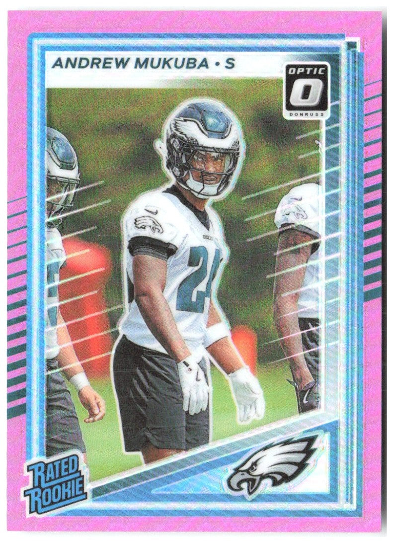 Andrew Mukuba Donruss - Optic Rated Rookies Pink 380 2025 Philadelphia Eagles