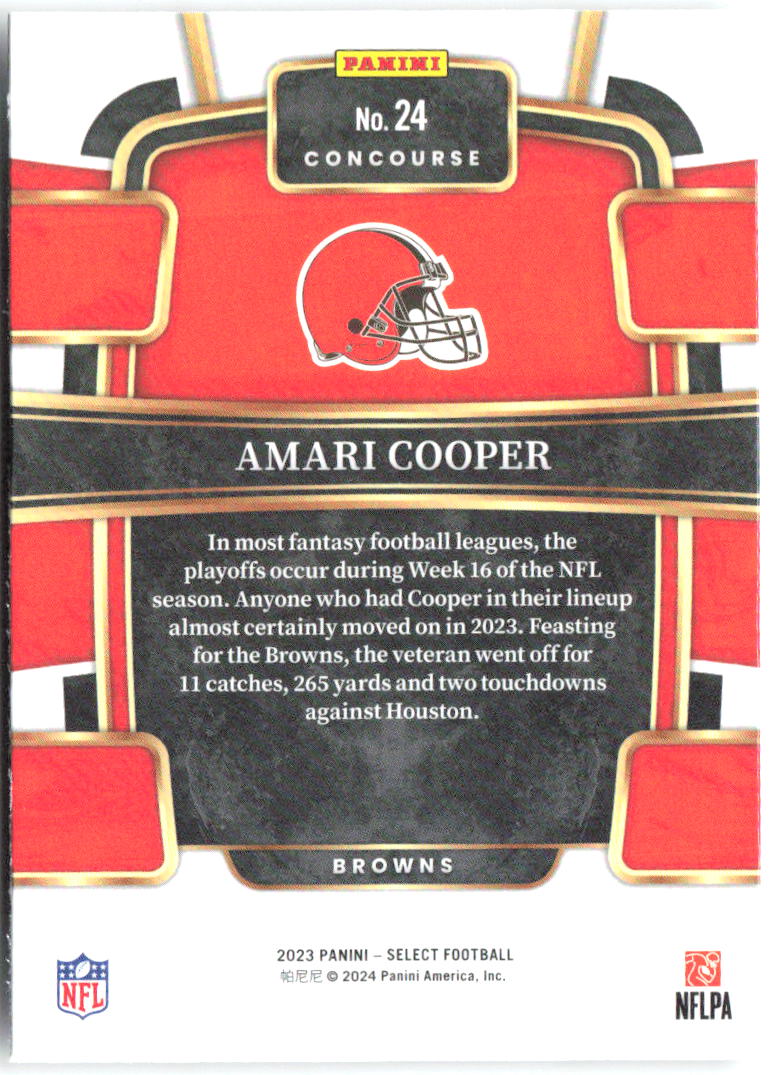 Amari Cooper Panini Select 24 2023 Cleveland Browns