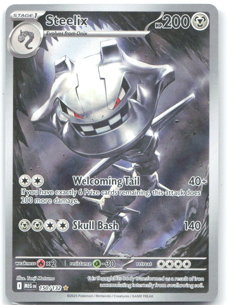 Steelix Holo Illustration Rare ME01: Mega Evolution 150/132 NM Tanji Matsuno