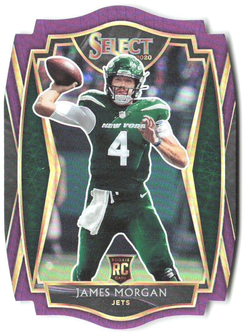 James Morgan Panini Select - Purple Prizm Die Cut 184 2020 New York Jets