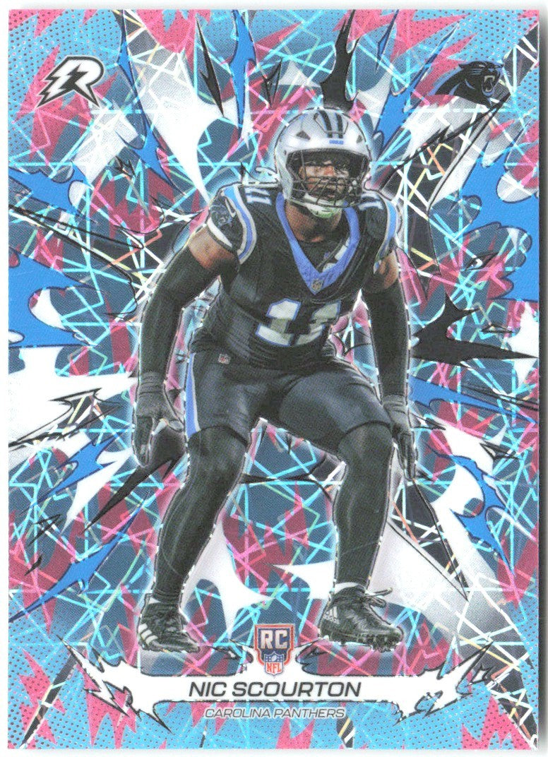Nic Scourton Topps Resurgence Sky Blue & Pink Shock Refractor 112 2025 Panthers