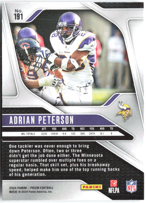 Adrian Peterson Panini Prizm 191 2024 Minnesota Vikings