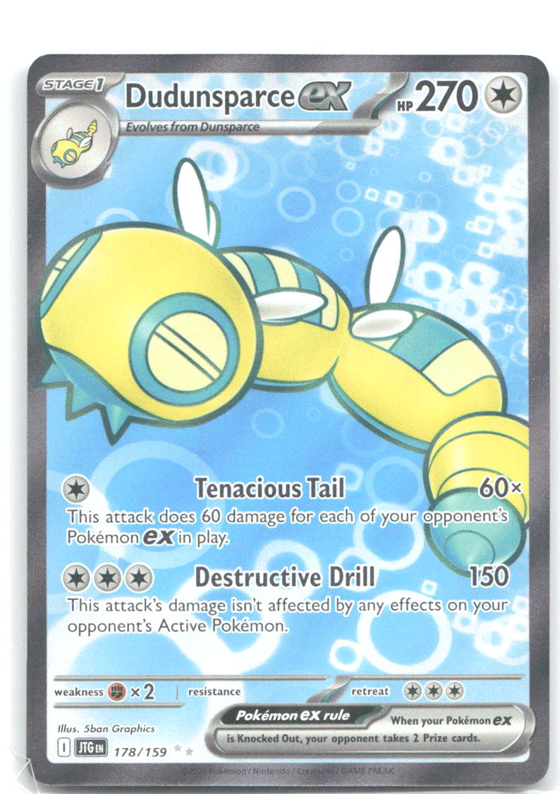 Dudunsparce ex Holo Ultra Rare SV09: Journey Together 178/159 NM 5ban Graphics