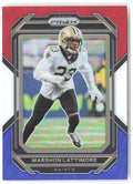 Marshon Lattimore Panini Prizm - Red White and Blue 214 2022 New Orleans Saints