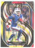James Cook Panini Select - Red & Yellow Prizm Shock 167 2024 Buffalo Bills