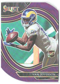 Van Jefferson Panini Select - Purple Prizm Die Cut 371 2020 Los Angeles Rams