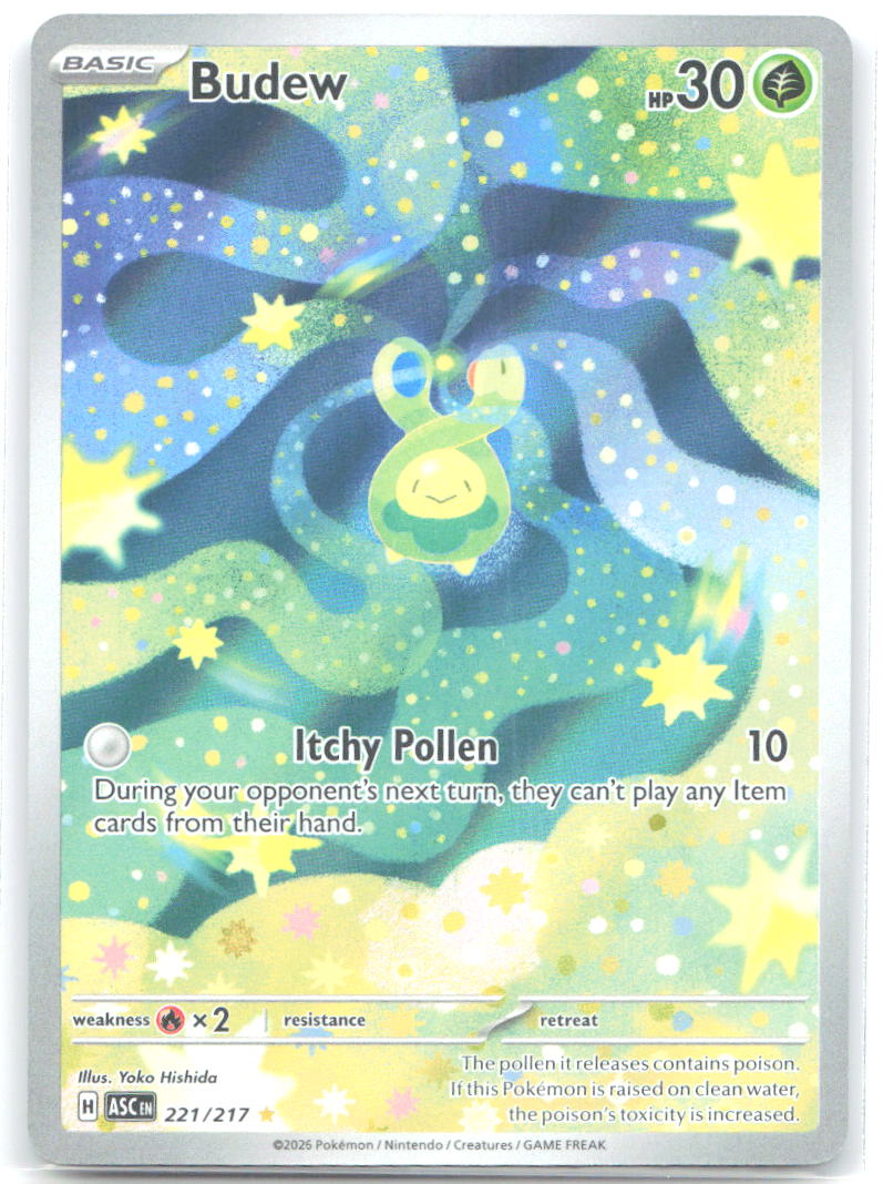 Budew Holo Illustration Rare ME: Ascended Heroes 221/217 NM Yoko Hishida