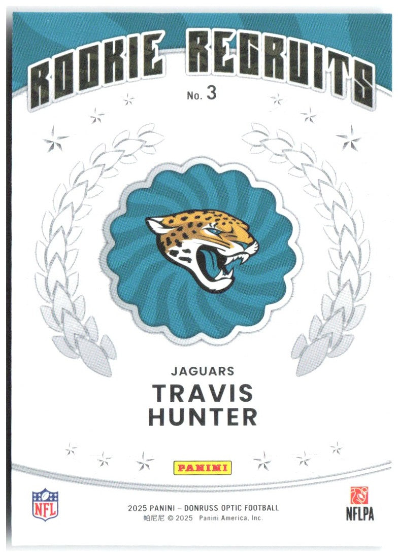 Travis Hunter Donruss Optic - Rookie Recruits 3 2025 Jacksonville Jaguars